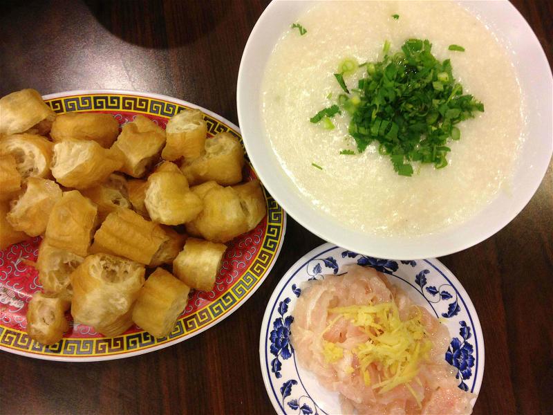 Fish Congree with Chinese Doughnut. Congree a Comfort Food by Diana Zen. Zen Moon. ZenMoon.org